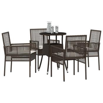 Essgruppen Set Set aus 5 Braun Poly-Rattan Langlebig
