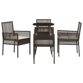 Essgruppen Set Set aus 5 Braun Poly-Rattan Langlebig