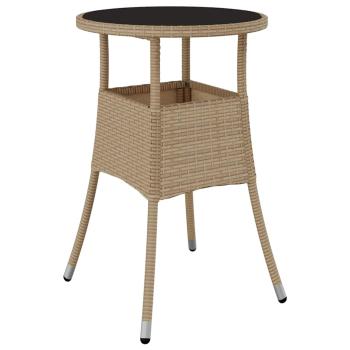Essmöbel Set Set aus 3 Beige Rattan, Glas Langlebig