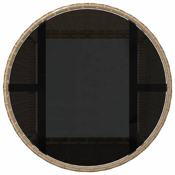 Essmöbel Set 3-teilig Beige Rattan, Metall Langlebig
