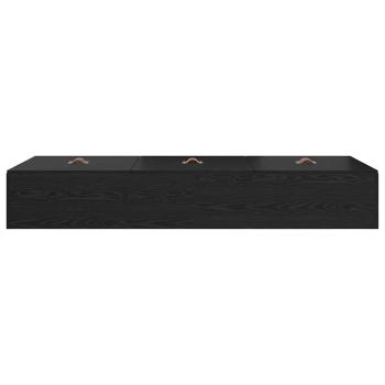 Bettgestell Schwarze Eiche Holzmaterial Einzel Stauraum