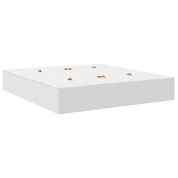 Bettgestell Weiß Holz King Stauraum Rechteckig Minimalistisch
