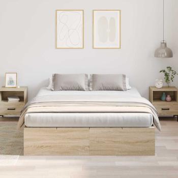 Bettgestell Sonoma Eiche Holzwerkstoff Doppel Langlebig
