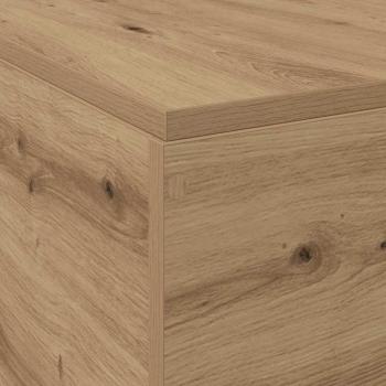 Bettgestell Artisan Eiche Furnierter Holzwerkstoff Doppel