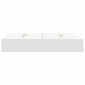 Bettgestell Weiß MDF Standard Doppel Stauraumbett Rechteckig