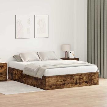 ARDEBO.de - Bettgestell Geräucherte Eiche Massivholz Eiche 160 x 200 cm