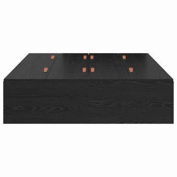 Stauraumbettgestell Schwarze Eiche Holz Standard Doppel