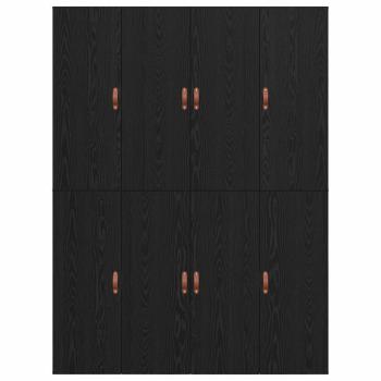Bett mit Stauraum Schwarze Eiche Holzwerkstoff Voll/Doppel