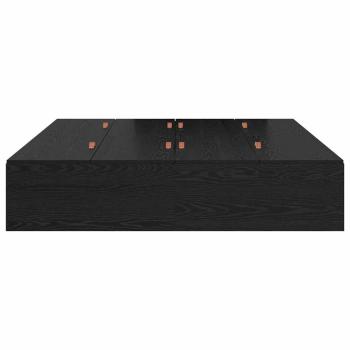 Bett mit Stauraum Schwarze Eiche Holzwerkstoff Voll/Doppel