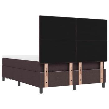 Bettgestell mit Matratze Set von 2 Weiß Stoff 140 x 190 cm