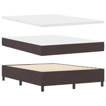 Boxspringbett mit Kopfteil Dunkelbraun 140 x 200 cm Stoff
