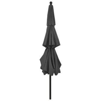 Sonnenschirm mit Aluminium-Mast 3-lagig Anthrazit 3,5 m