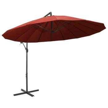 Ampelschirm Terrakottarot 3 m Aluminium-Mast