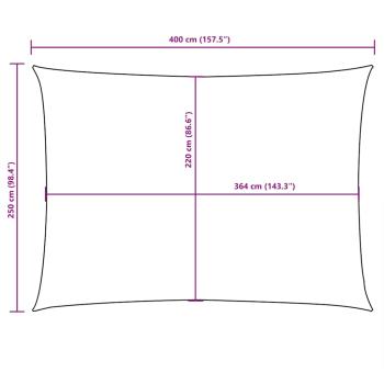Sonnensegel Oxford-Gewebe Rechteckig 2,5x4 m Anthrazit