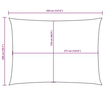 Sonnensegel Oxford-Gewebe Rechteckig 2x3,5 m Gelb