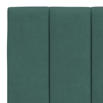 Bettgestell ohne Matratze Dunkelgrün 140x190 cm Samt