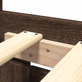 Bettgestell mit Kopfteil Braun Eichen-Optik 160x200 cm