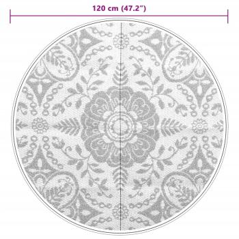 Outdoor-Teppich ARAKIL Hellgrau Ø120 cm PP