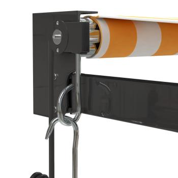 Elektrische Markise mit Kurbel Gelb und Weiß 3x2,5 m