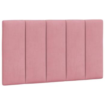 Bettgestell mit LED-Leuchten Rosa 90x190 cm Samt