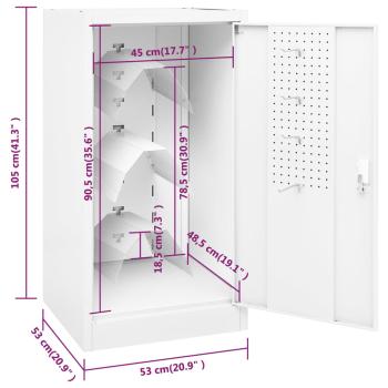 Sattelschrank Weiß 53x53x105 cm Stahl