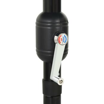 Sonnenschirm mit Aluminium-Mast 3-lagig Schwarz 3,5 m