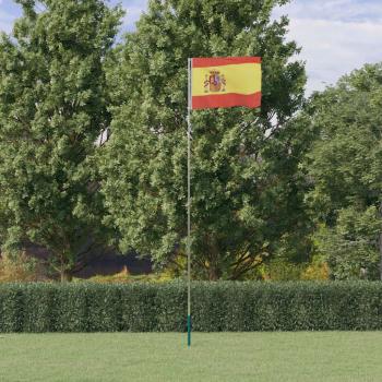 ARDEBO.de - Flagge Spaniens mit Mast 5,55 m Aluminium