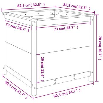 Pflanzkübel 82,5x82,5x78 cm Massivholz Douglasie