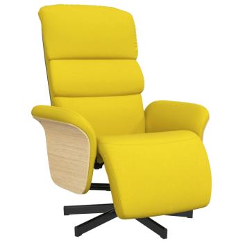 Relaxsessel mit Fußteil Hellgelb Stoff