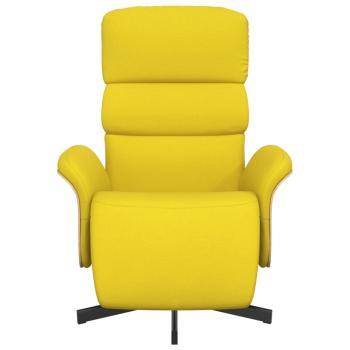 Relaxsessel mit Fußteil Hellgelb Stoff