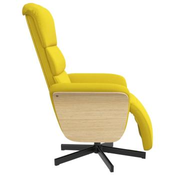 Relaxsessel mit Fußteil Hellgelb Stoff