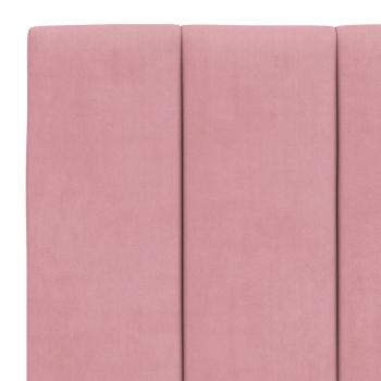 Bettgestell mit LED-Leuchten Rosa 120x200 cm Samt
