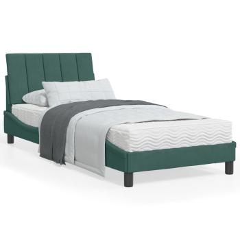 ARDEBO.de - Bettgestell ohne Matratze Dunkelgrün 80x200 cm Samt