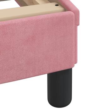 ARDEBO.de - Bett mit Matratze Rosa 90x190 cm Samt