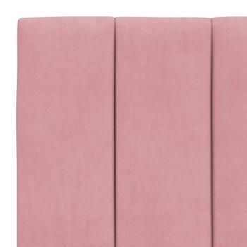 Bett mit Matratze "Hanko" Rosa 90x190 cm Samt