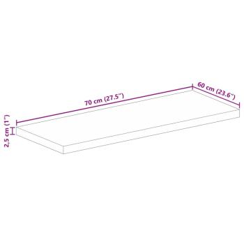 Tischplatte 70x60x2,5 cm Rechteckig Massivholz Akazie