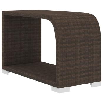 10-tlg. Garten-Lounge-Set mit Auflagen Poly Rattan Braun