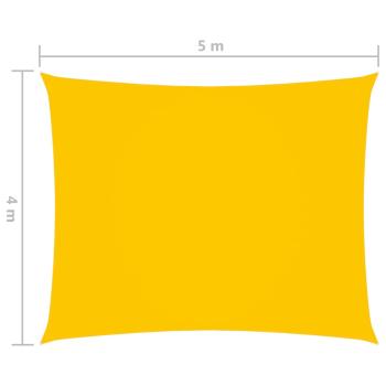 Sonnensegel Oxford-Gewebe Rechteckig 4x5 m Gelb