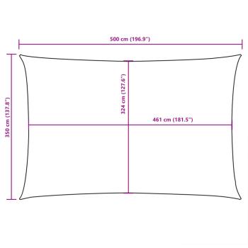 Sonnensegel Oxford-Gewebe Rechteckig 3,5x5 m Orange