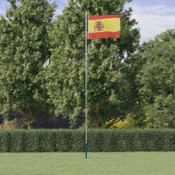 ARDEBO.de - Flagge Spaniens mit Mast 6,23 m Aluminium