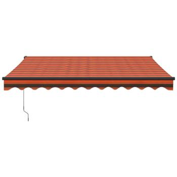 Elektrische Markise mit Kurbel Orange und Braun 3x2,5 m
