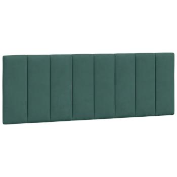Bett mit Matratze Dunkelgrün 140x190 cm Samt