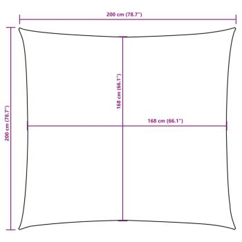 Sonnensegel Oxford-Gewebe Quadratisch 2x2 m Anthrazit