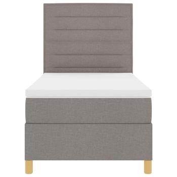 Boxspringbett mit Matratze Taupe 100x200 cm Stoff