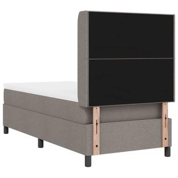 Boxspringbett mit Matratze & LED Taupe 100x200 cm Stoff