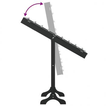 Standspiegel mit LED Schwarz 34x37x146 cm