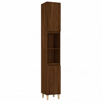 3-tlg. Badmöbel-Set Braun Eichen-Optik Holzwerkstoff