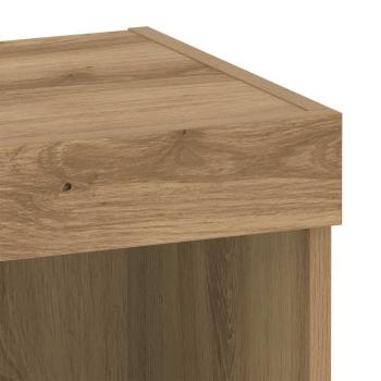 Wandschrank mit LED-Leuchten Artisan Eiche 40x30x30 cm