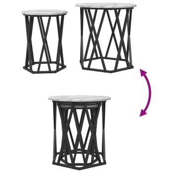 Beistelltische 2er Set Grau Sonoma Holzwerkstoff