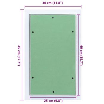 Zugangspanel mit Alurahmen und Gipskarton 250x400 mm